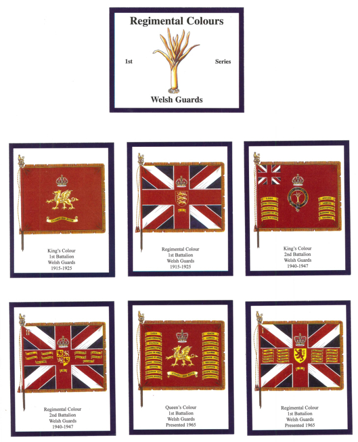 Welsh Guards 1st Series- 'Regimental Colours' Trade Card Set by David Hunter